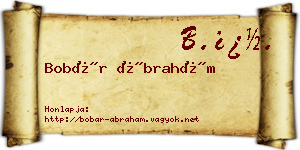 Bobár Ábrahám névjegykártya